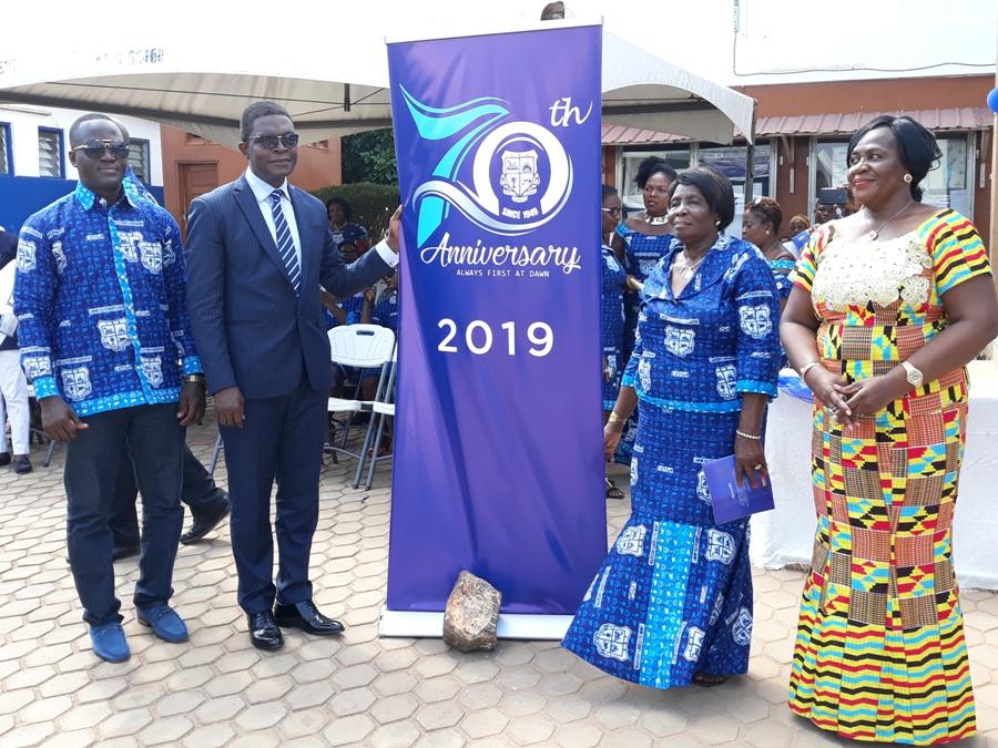 Unveiling of 70th anniversary logo at speech day