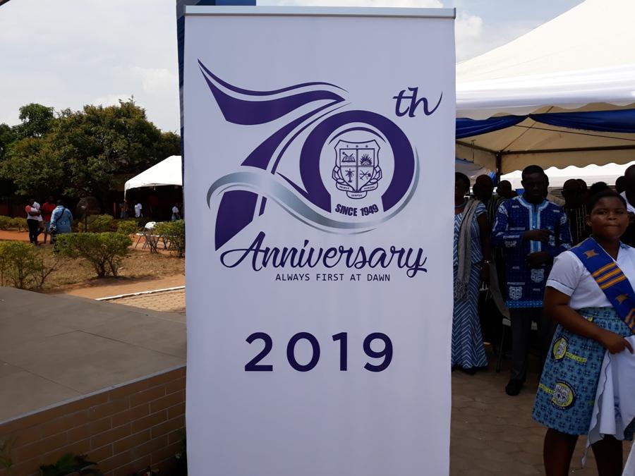 Unveiling of 70th anniversary logo at speech day