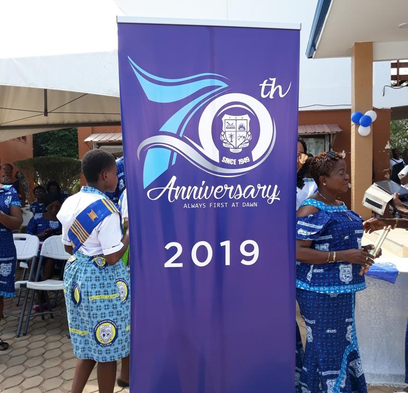 Unveiling of 70th anniversary logo at speech day